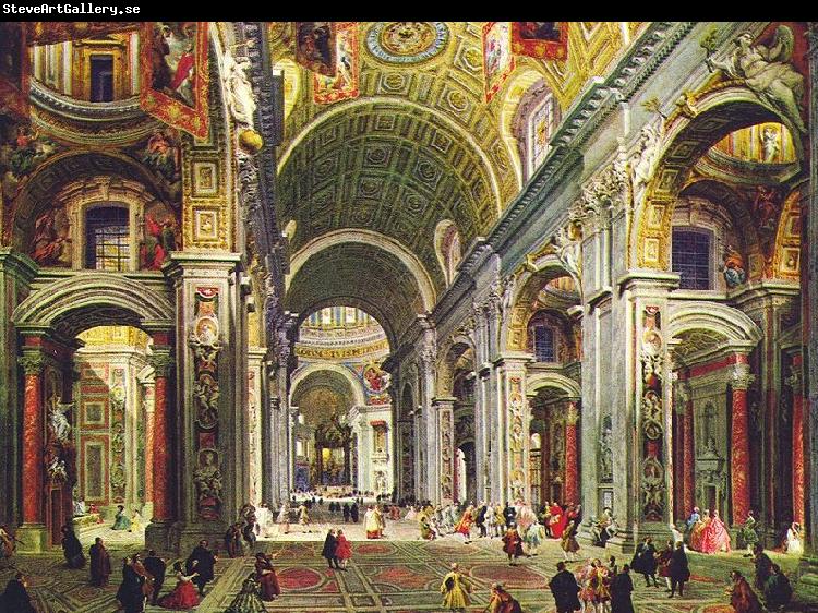 Giovanni Paolo Pannini Interior of St Peter s Rome